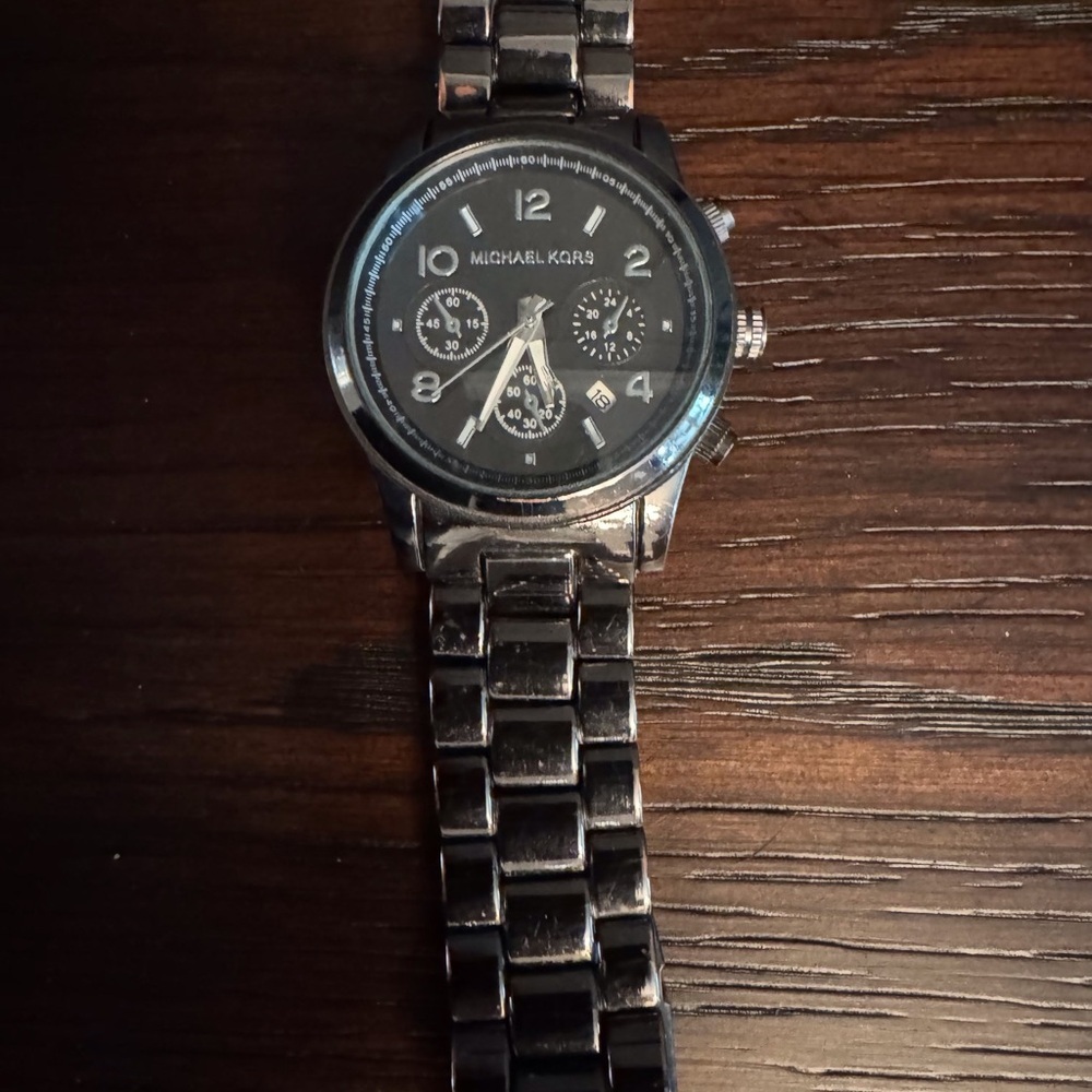 Michael Kors Black Dial Silver Watch